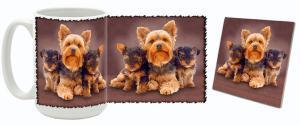 MugWorld Yorkshire Terrier & Puppies Mug and Coaster Combo Style Two