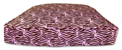 Trend Lab Pink Zebra Velour Dog Bed