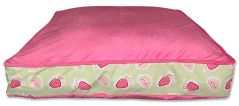 Trend Lab Fuchsia Velour w/Juicie Fruit Print Dog Bed