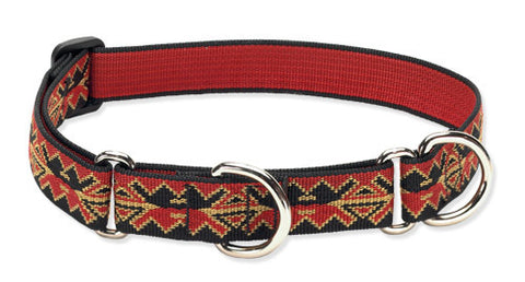 Lupine Closet Monarch Red Large Martingale Dog Collar (1 Inch)