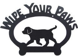 Sweeney Ridge Trotting Puppy Wipe Your Paws Sign