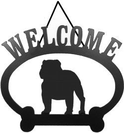 Sweeney Ridge English Bull Dog Welcome Sign