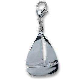 mhound Sterling Silver Sailboat Dog ID Tag