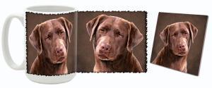 MugWorld Chocolate Labrador Retriever Mug and Coaster Combo Style Two