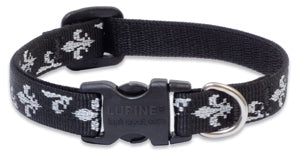 Lupine Silver Charm Small Dog Collar (1/2 Inch)