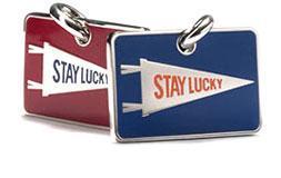 Mascot Stay Lucky Brass Dog ID Tag