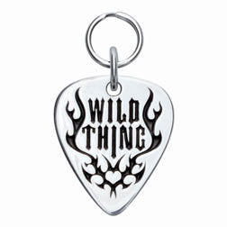 Rockin' Doggie Wild Thing Sterling Silver Guitar Pick Dog Tag