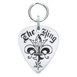 Rockin' Doggie The King Pewter Guitar Pick Dog Tag