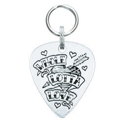 Rockin' Doggie Whole Lotta Love Pewter Guitar Pick Dog Tag
