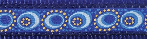Red Dingo Cosmos Dark Blue Bucklebone Dog Collar