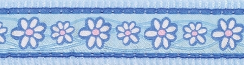 Red Dingo Daisy Chain Light Blue Bucklebone Dog Collar