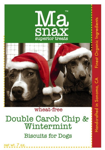 Ma Snax Organic Double Carob Chip & Wintermint Dog Biscuits