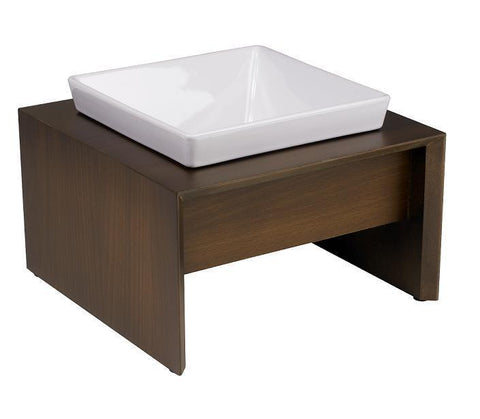 Meshidai Single Mocha Raised Pet Feeder