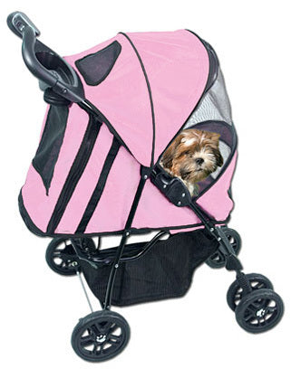 Pet Gear Pink Ice Happy Trails Dog Stroller