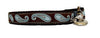 Owen & Olivia Aqua & Chocolate Brown Paisley Dog Collar