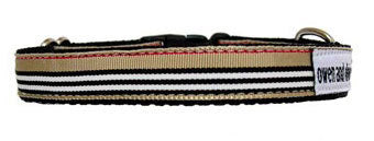 Owen & Olivia Black, White & Cherry Red Dog Collar
