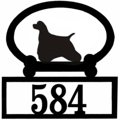 Sweeney Ridge American Cocker Spaniel Custom House Number Sign