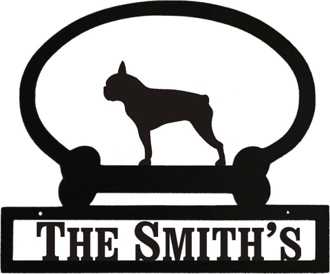 Sweeney Ridge Boston Terrier Custom Message Sign