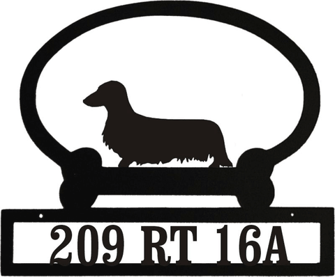 Sweeney Ridge Longhaired Dachsund Custom Message Sign