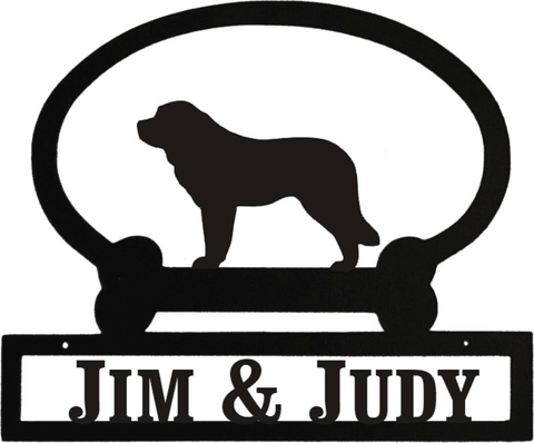 Sweeney Ridge Saint Bernard Custom Message Sign