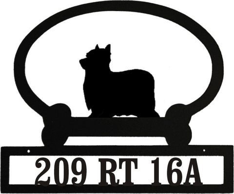 Sweeney Ridge Yorkshire Terrier (Show Cut) Custom Message Sign