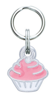 Rockin' Doggie Pink Cupcake Mini Charm