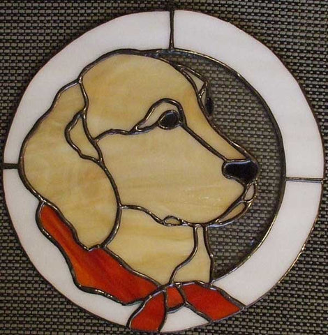 Golden Retriever Stained Glass Artwork