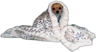 Pet Flys Mocha & Leopard Cuddle Blanket
