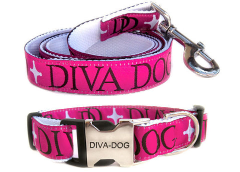 Diva Dog Monogram Dog Collar