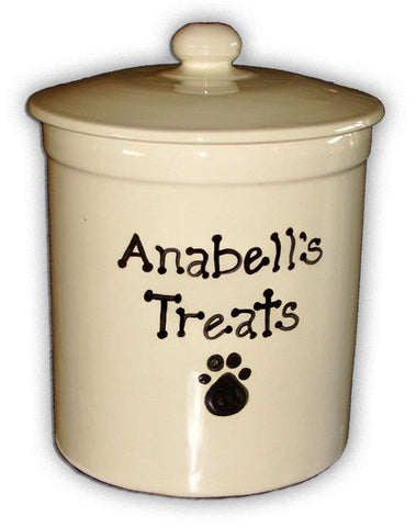 Personalized One Paw Custom Message Dog Treat Jar