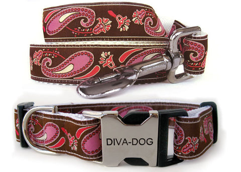 Diva Dog Pink Boho Dog Collar