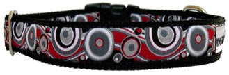 Owen & Olivia Red & Black Circles Dog Collar