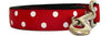 Owen & Olivia Red & White Dots Dog Collar