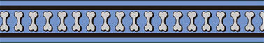 Red Dingo Reflective Bones Medium Blue Dog Collar