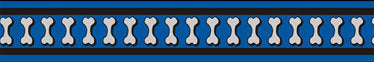 Red Dingo Reflective Bones Dark Blue Dog Collar