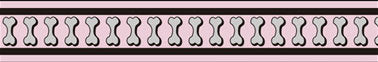 Red Dingo Reflective Bones Pink Dog Collar