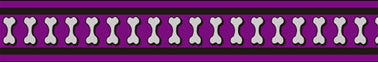 Red Dingo Reflective Bones Purple Dog Collar