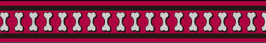 Red Dingo Reflective Bones Red Dog Collar