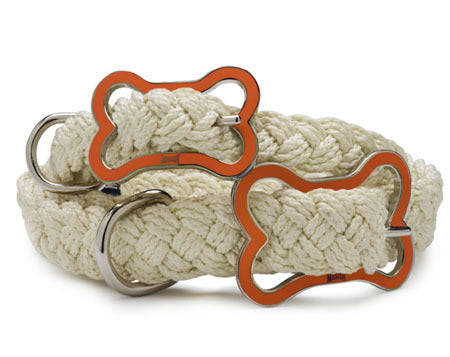 Mascot Sailor's Knot Naturals Orange Buckle Dog Collar