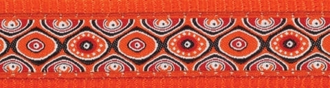 Red Dingo Snake Eyes Orange Bucklebone Dog Collar