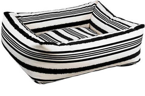 Bowsers Tuxedo Stripe Microvelvet Dutchie Dog Bed