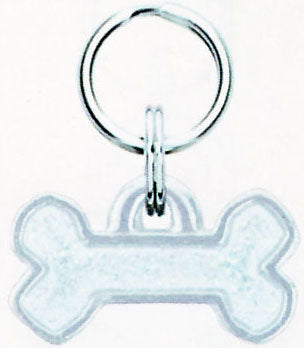 Rockin' Doggie White Glitter Bone Dog Charm
