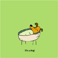 Congratulations It's A Dog Announcement Card Set