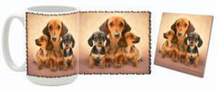 MugWorld Dachsund Mom & Pups Mug and Coaster Combo Style Two
