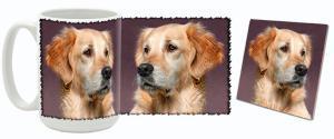 MugWorld Golden Retriever Mug and Coaster Combo Style Two