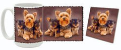 MugWorld Yorkshire Terrier & Puppies Mug and Coaster Combo Style Two