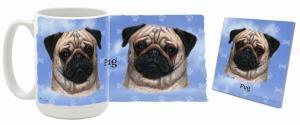 MugWorld Pug Mug and Coaster Combo