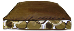 Trend Lab Brown Velour w/Brown Bubbles Print Dog Bed