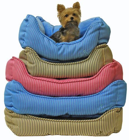 New York Dog Candy Stripe Snuggle Dog Bed