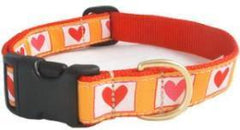 Up Country Hot Hearts Dog Collar